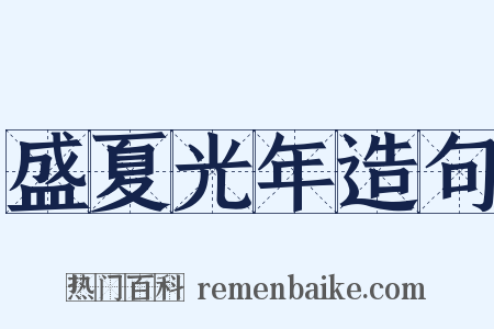 盛夏光年造句是什么意思的图片